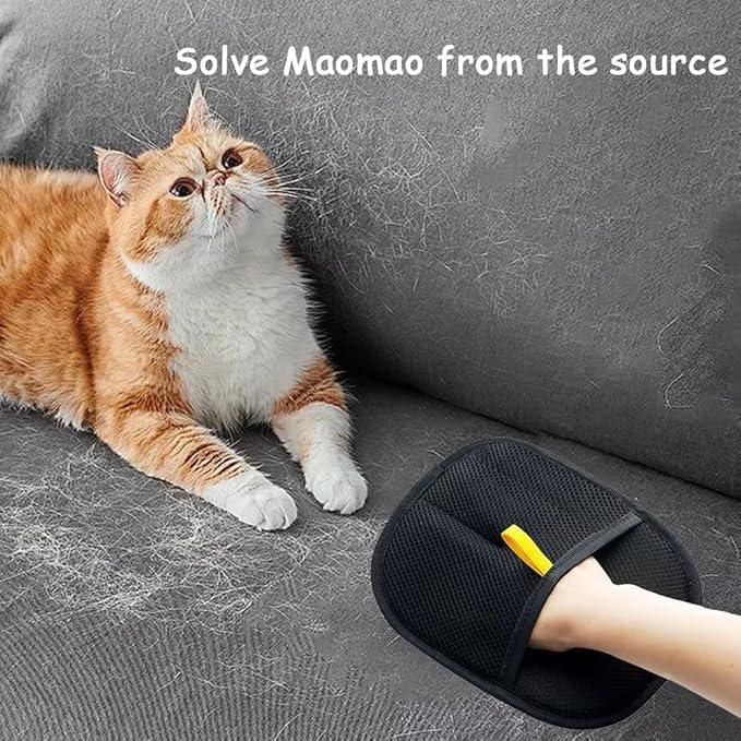 Pet Hair Removal Gloves – Grooming Mitt for Dogs Cats