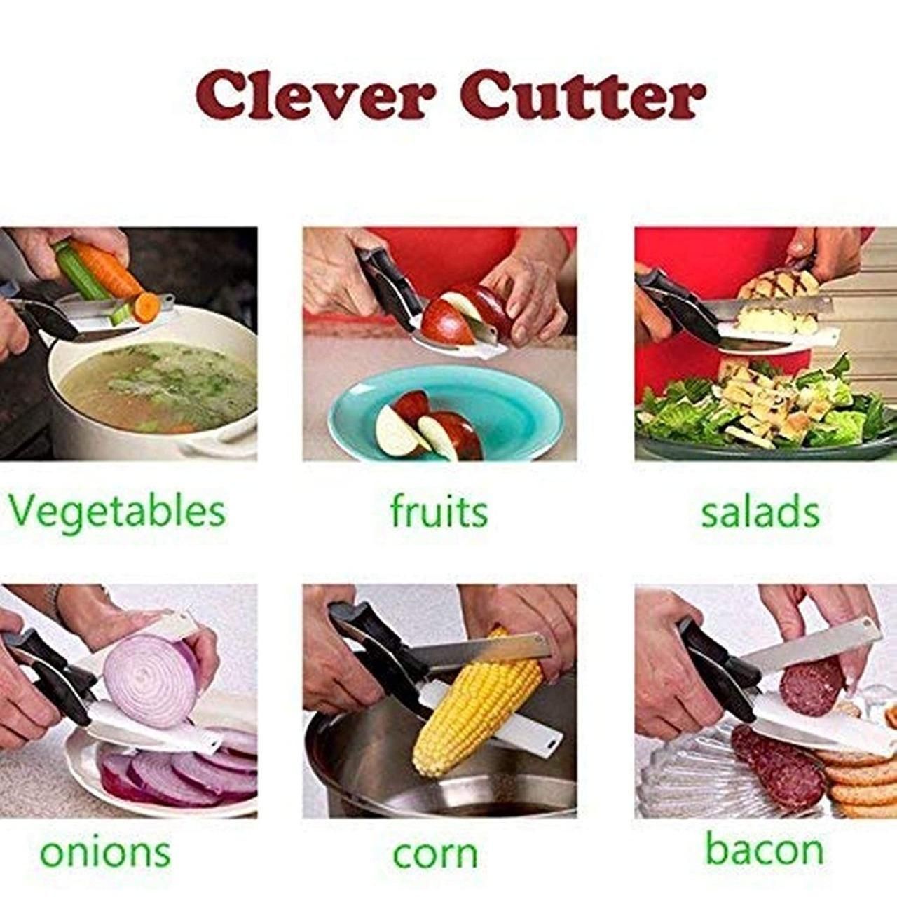 Clever Cutter – 2 in 1 Kitchen Knife & Scissors