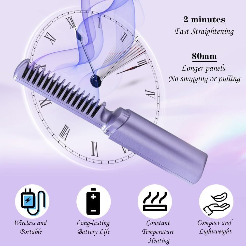 “Meneflix Portable Mini Hair Straightener – Cordless, Rechargeable & Travel-Friendly”