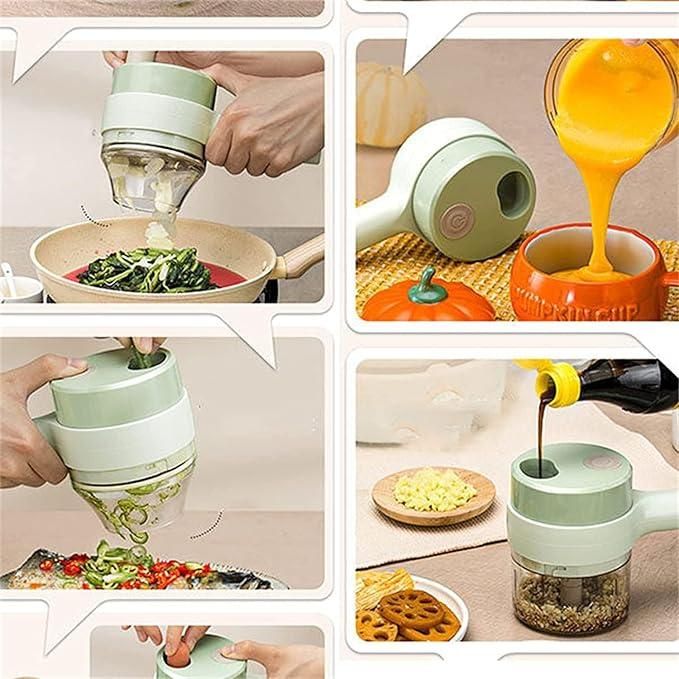 4 in 1 Electric Vegetable Cutter – Portable Kitchen Tool