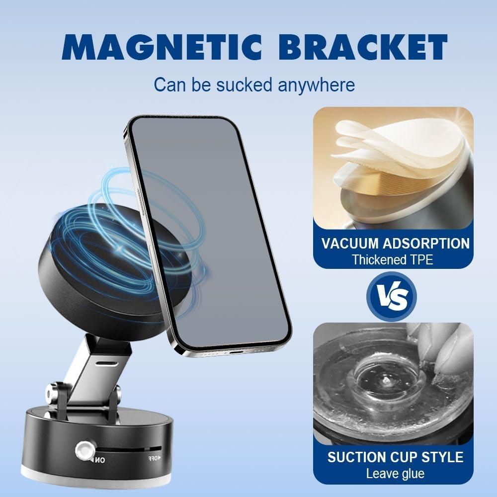 Magnetic Phone Holder – Foldable 360° Car Mount