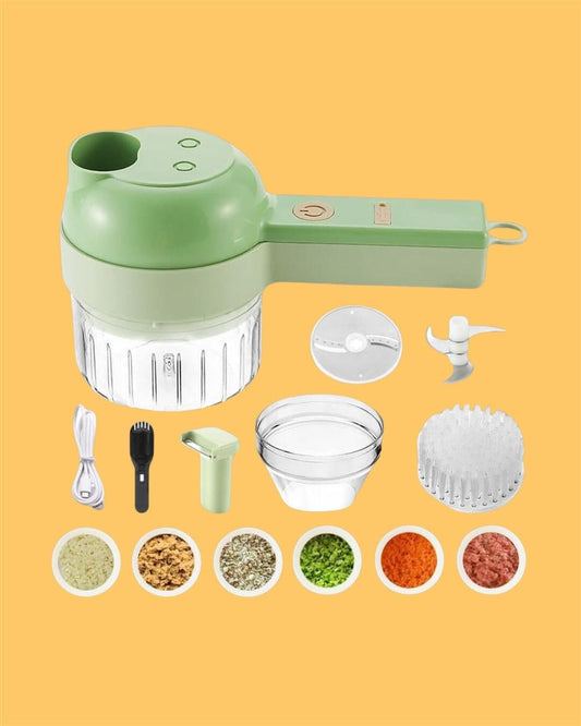 4 in 1 Electric Vegetable Cutter – Portable Kitchen Tool