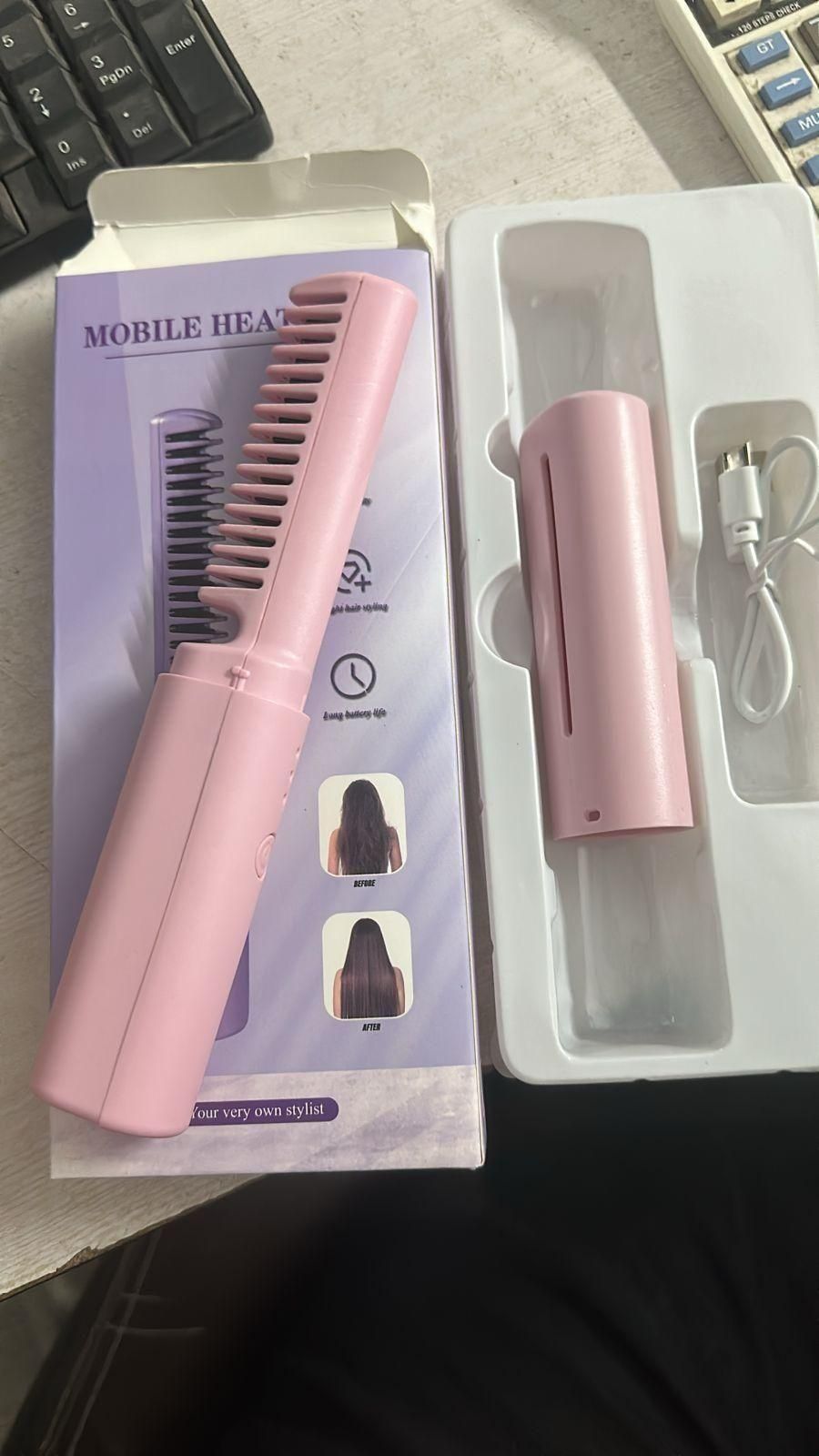 “Meneflix Portable Mini Hair Straightener – Cordless, Rechargeable & Travel-Friendly”