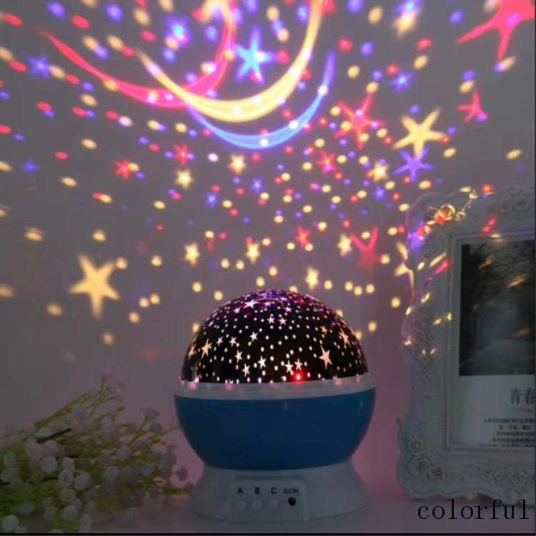 3D Moon Night Light Lamp -Color Starry Projector, USB & Battery Powered