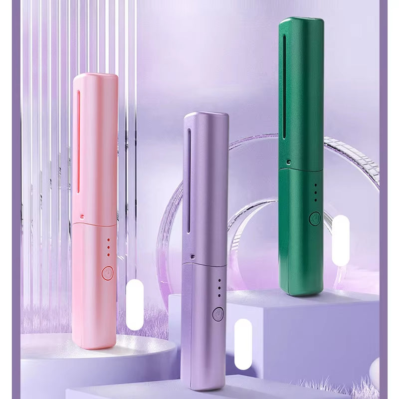 “Meneflix Portable Mini Hair Straightener – Cordless, Rechargeable & Travel-Friendly”